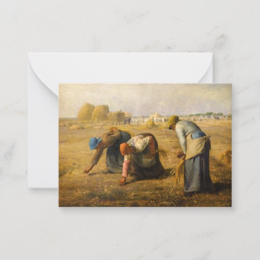 Jean-Francois Millet - De Gleaners Notitiekaartje (Voorkant)