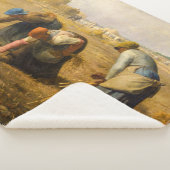 Jean-Francois Millet - De Gleaners Sherpa Deken (3/4)