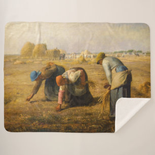 Jean-Francois Millet - De Gleaners Sherpa Deken