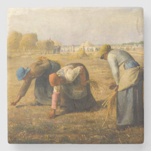 Jean-Francois Millet - De Gleaners Stenen Onderzetter