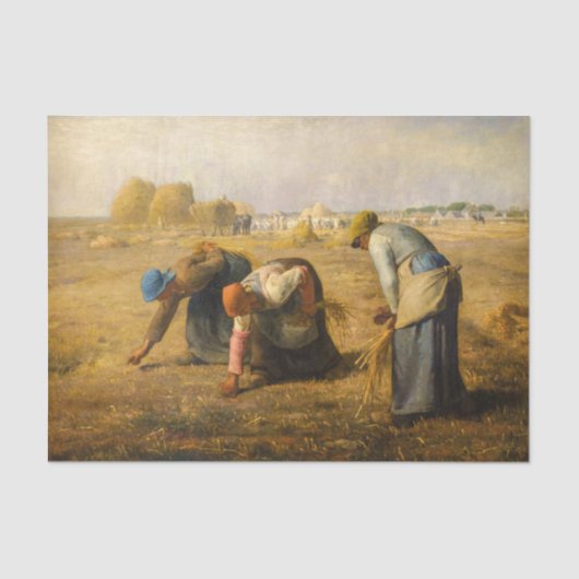 Jean-Francois Millet - De Gleaners Tissuepapier (Voorkant)
