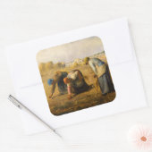Jean-Francois Millet - De Gleaners Vierkante Sticker (Envelop)