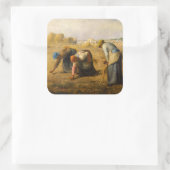 Jean-Francois Millet - De Gleaners Vierkante Sticker (Tas)