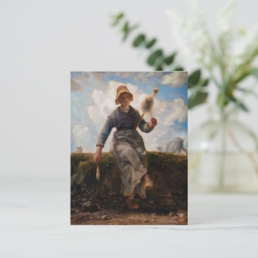 Jean-Francois Millet - De Spinner Briefkaart (Staand voorkant)