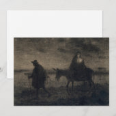 Jean-Francois Millet - De vlucht naar Egypte Bedankkaart (Voorkant / Achterkant)