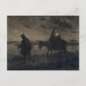 Jean-Francois Millet - De vlucht naar Egypte Briefkaart (Voorkant)