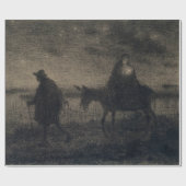 Jean-Francois Millet - De vlucht naar Egypte Cadeaupapier (Vlak)