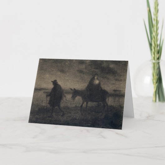 Jean-Francois Millet - De vlucht naar Egypte Kaart (Voorkant)