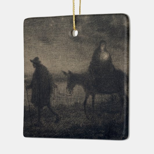 Jean-Francois Millet - De vlucht naar Egypte Keramisch Ornament (Links)