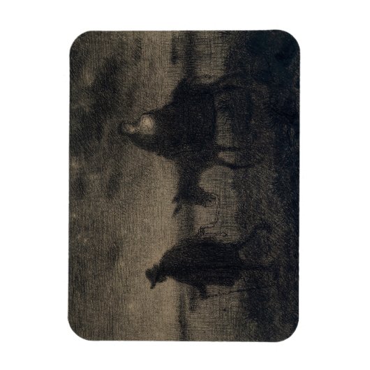 Jean-Francois Millet - De vlucht naar Egypte Magneet (Verticaal)