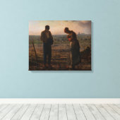 Jean-Francois Millet - Het Angelus Canvas Afdruk (Insitu (Houten vloer))