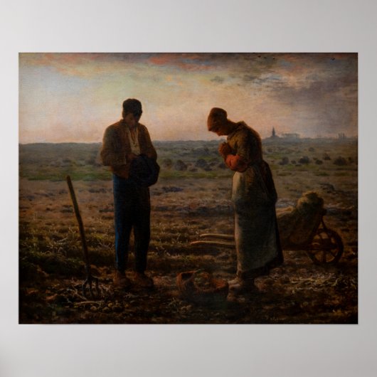 Jean-Francois Millet - Het Angelus Poster (Voorkant)