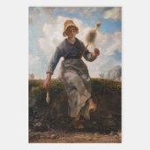 Jean-Francois Millet - Het Spinner Girl Inpakpapier Vel
