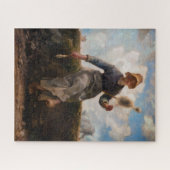 Jean-Francois Millet - Het Spinner Girl Legpuzzel (Horizontaal)