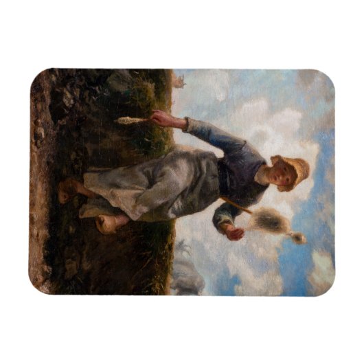 Jean-Francois Millet - Het Spinner Girl Magneet (Horizontaal)