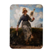 Jean-Francois Millet - Het Spinner Girl Magneet (Verticaal)