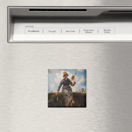 Jean-Francois Millet - Het Spinner Girl Magneet (Insitu (Vaatwasser))