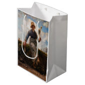 Jean-Francois Millet - Het Spinner Girl Medium Cadeauzakje (Voorkant Gekanteld)