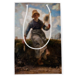Jean-Francois Millet - Het Spinner Girl Medium Cadeauzakje