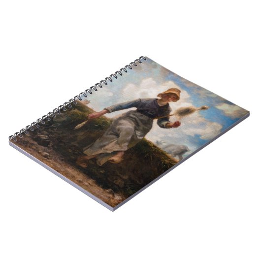 Jean-Francois Millet - Het Spinner Girl Notitieboek (Linkerzijde)