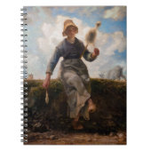 Jean-Francois Millet - Het Spinner Girl Notitieboek (Voorkant)
