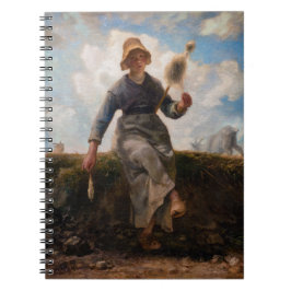 Jean-Francois Millet - Het Spinner Girl Notitieboek
