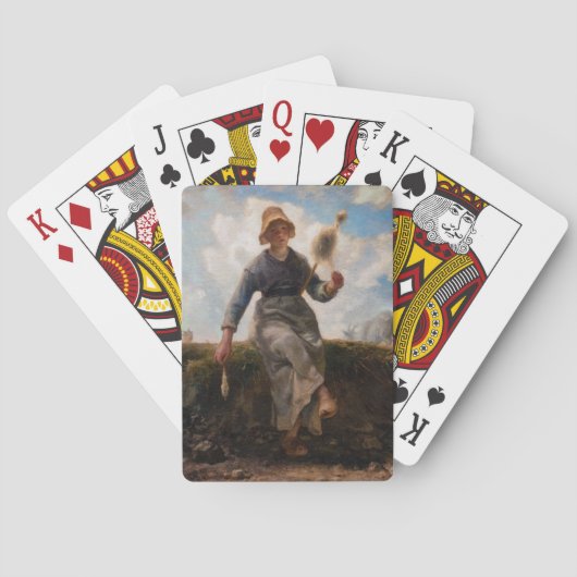 Jean-Francois Millet - Het Spinner Girl Pokerkaarten (Achterkant)