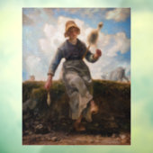 Jean-Francois Millet - Het Spinner Girl Raamsticker (Vel 3)