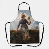 Jean-Francois Millet - Het Spinner Girl Schort (Voorkant)