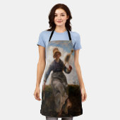 Jean-Francois Millet - Het Spinner Girl Schort (Gedragen)