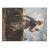 Jean-Francois Millet - Het Spinner Girl Tafelkleed (Voorkant (Horizontaal))
