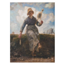 Jean-Francois Millet - Het Spinner Girl Tafelkleed