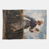 Jean-Francois Millet - Het Spinner Girl Theedoek (Horizontaal)