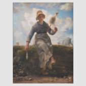 Jean-Francois Millet - Het Spinner Girl Tissuepapier
