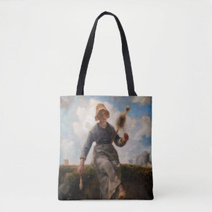 Jean-Francois Millet - Het Spinner Girl Tote Bag