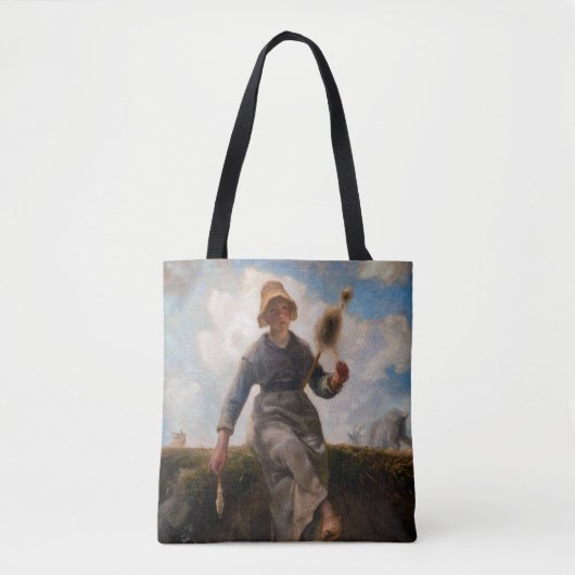 Jean-Francois Millet - Het Spinner Girl Tote Bag (Voorkant)