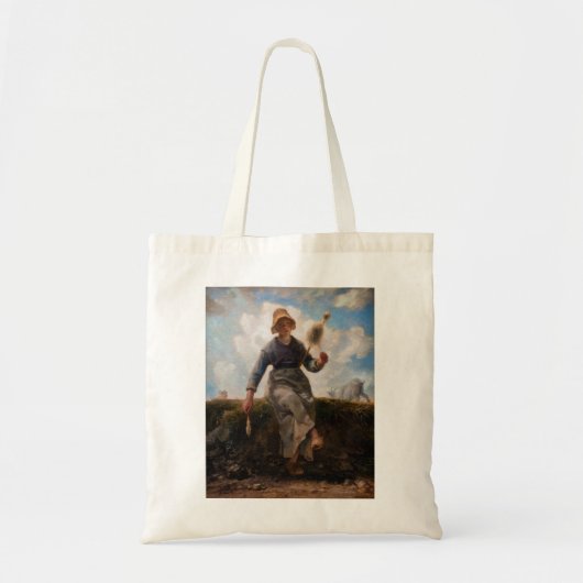Jean-Francois Millet - Het Spinner Girl Tote Bag (Voorkant)
