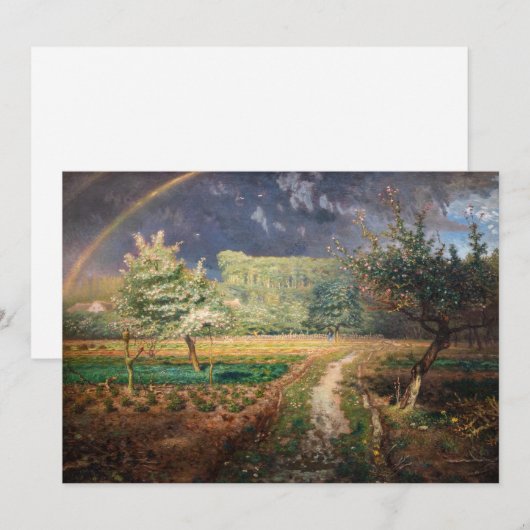 Jean-Francois Millet - Lente op Barbizon Bedankkaart (Voorkant / Achterkant)