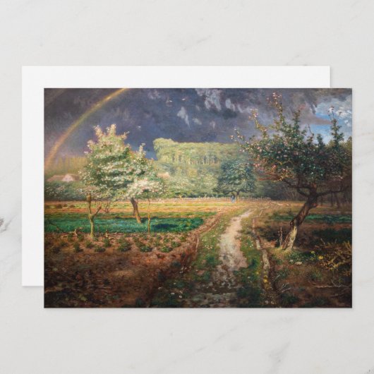 Jean-Francois Millet - Lente op Barbizon Kaart (Voorkant / Achterkant)