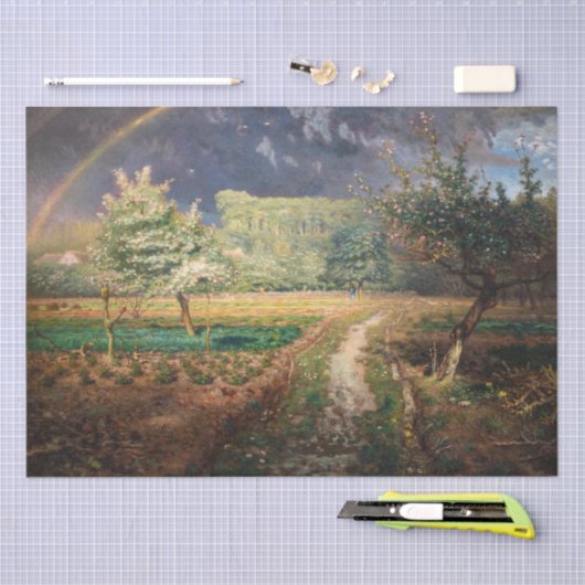 Jean-Francois Millet - Lente op Barbizon Tissuepapier (Craft)