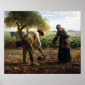 Jean-François Millet Potato Planters Poster (Voorkant)