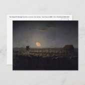 Jean-Francois Millet - Sheepfold, Moonlight 1860 Briefkaart (Voorkant / Achterkant)
