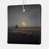 Jean-Francois Millet - Sheepfold, Moonlight 1860 Keramisch Ornament (Links)