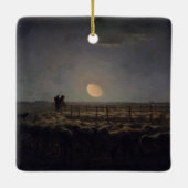 Jean-Francois Millet - Sheepfold, Moonlight 1860 Keramisch Ornament (Achterkant)
