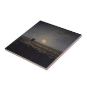 Jean-Francois Millet - Sheepfold, Moonlight 1860 Tegeltje (Zijkant)