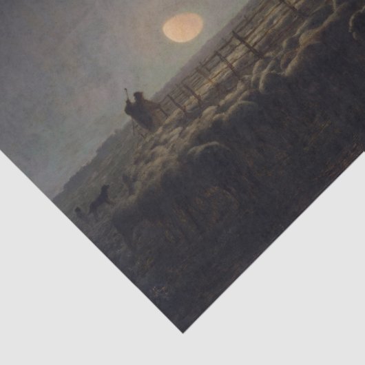 Jean-Francois Millet - Sheepfold, Moonlight 1860 Tissuepapier (Detail)