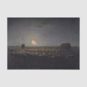 Jean-Francois Millet - Sheepfold, Moonlight 1860 Tissuepapier (Voorkant)