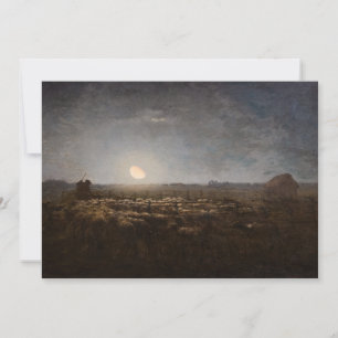 Jean-Francois Millet - Sheepfold, Moonlight 1872 Bedankkaart