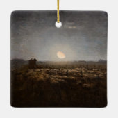 Jean-Francois Millet - Sheepfold, Moonlight 1872 Keramisch Ornament (Achterkant)