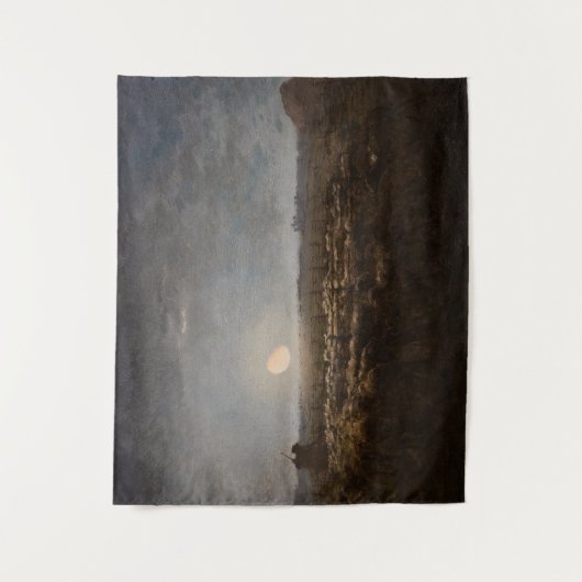 Jean-Francois Millet - Sheepfold, Moonlight 1872 Wandkleed (Voorkant)